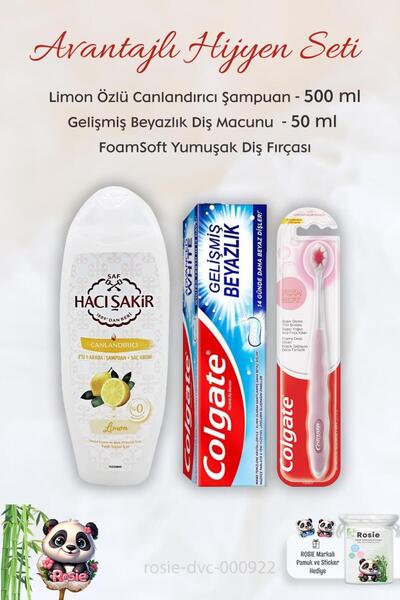 Colgate Diş Macunu Gelişmiş Beyazlık 50 ml, FoamSoft Diş Fırçası, H.Şakir Lim...