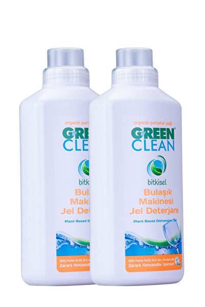 Green Clean Bitkisel Bulaşık Makinesi Jel Deterjanı Portakal Yağlı 1000 ml x ...