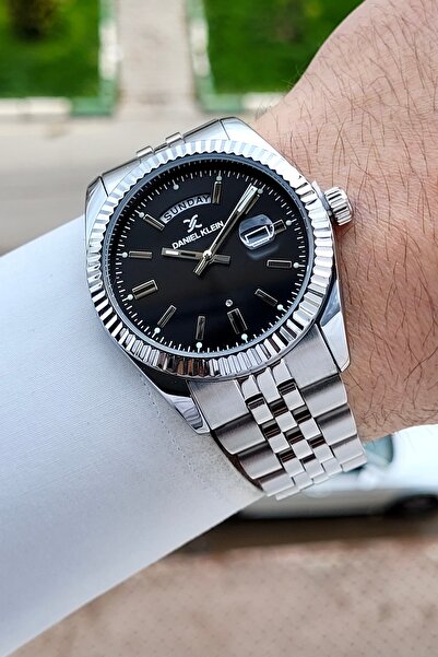 Daniel Klein Kadranı Siyah Kordonu Gümüş Renk 42 Mm Erkek Kol Saati