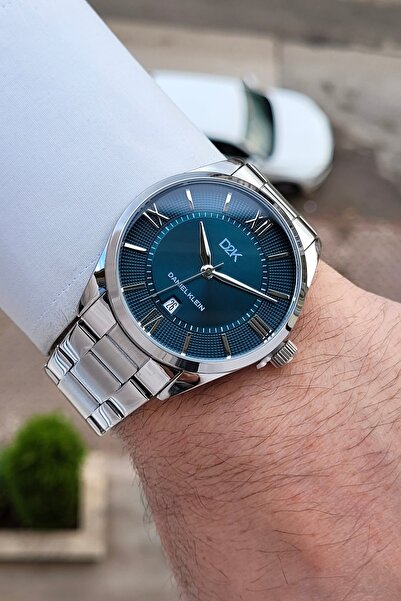 Daniel Klein Kadranı Mavi Kordonu Silver Renk 24 Ay Garantili 42 Mm Erkek Kol...