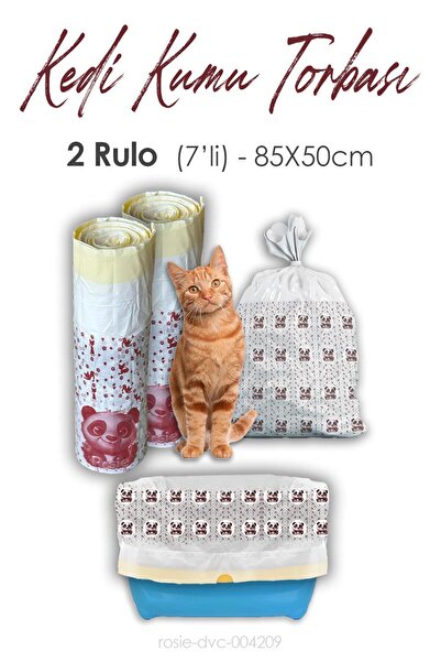 Rosie 2 Rulo( 7'li ) - 85x50cm Kedi Kumu Torbası