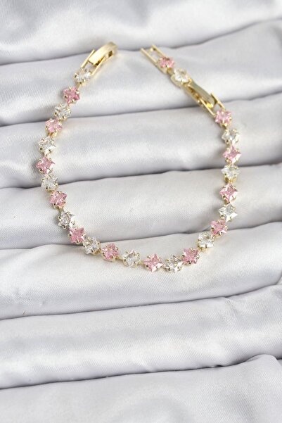 Skygo Square Zircon Stone Gold Color Women's Bracelet - Tj-Bb8148