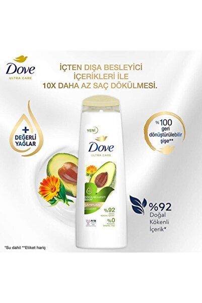 Dove ŞAMPUAN AVOKADO ÖZÜ 400ML 1 ADET