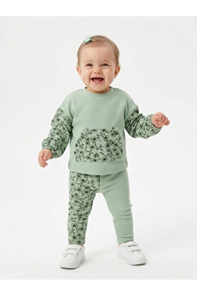 Kids Kingdom Premium Selanik Örgüsü Kadife Kumaş Çiçek Detaylı 2li Kız Bebek ...