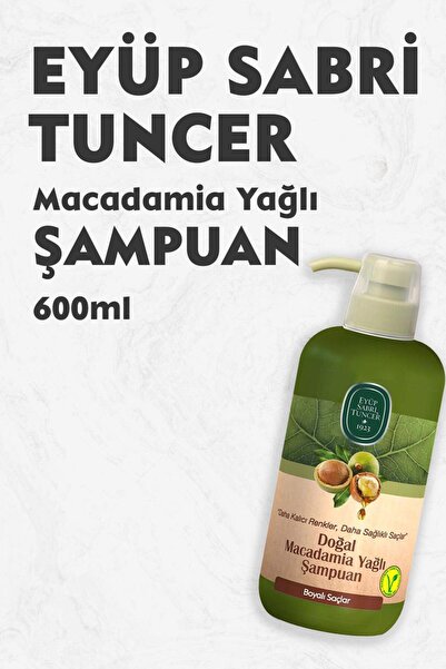Eyüp Sabri Tuncer 600 مل شامبو زيت المكاديميا الطبيعي