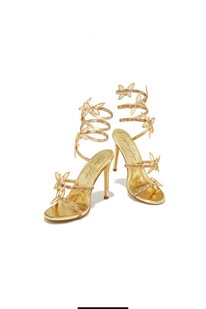 Giydim Gidiyor Πεταλούδα Λεπτό τακούνι u Παπούτσια Χρυσά