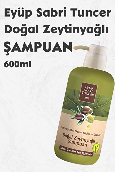 Eyüp Sabri Tuncer شامبو زيت الزيتون الطبيعي 600 مل زجاجة بلاستيكية × 3