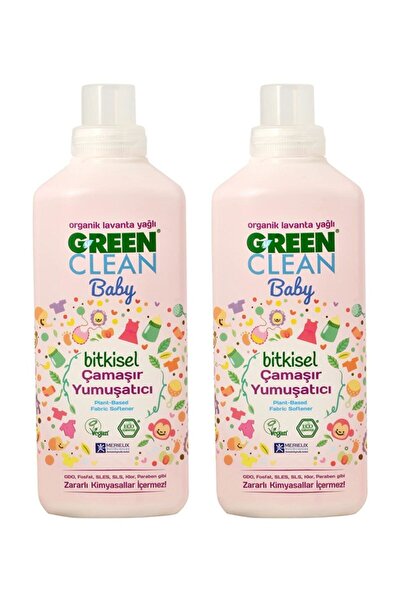 Green Clean Organik Lavanta Yağlı Baby Çamaşır Yumuşatıcısı 1000 ml 2'li Set