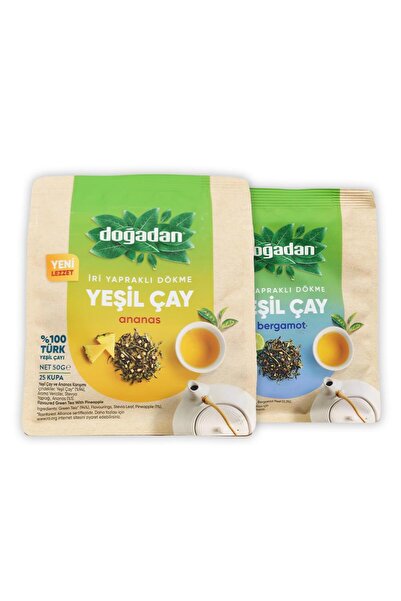 Doğadan Dökme Yeşil Çay Ananas 50 gr ve Bergamot 50 gr