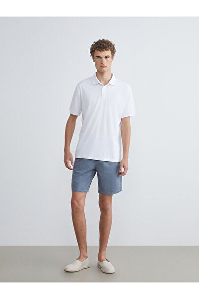 LC Waikiki Nevavm Comfortable Fit Men's Jean Shorts with Difference