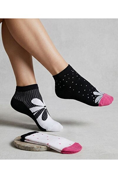 Bross Γυναικείες κάλτσες sneaker με λουλουδάτο σχέδιο, 3 τεμαχίων