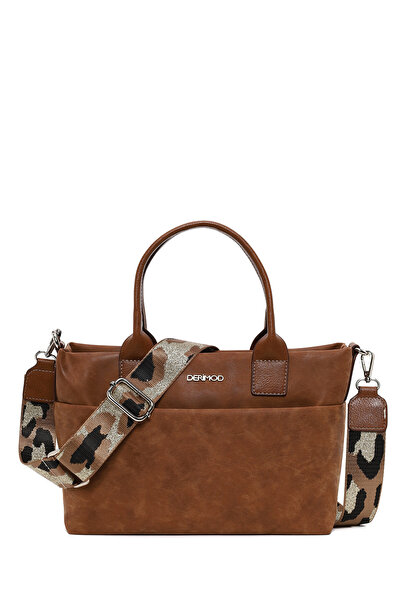 Derimod Γυναικεία τσάντα ώμου Nubuck με μακρύ λουράκι σε καφέ απόχρωση 26SBD2...