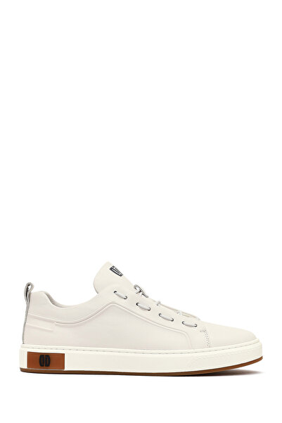 Derimod Men's White Lace-Up Sneakers, Genuine Leather Sneaker 25Wfd693418