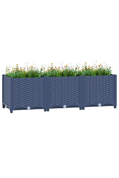 vidaxl سرير مرتفع 120x40x38 سم من البولي بروبيلين