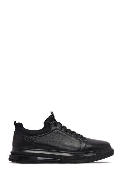 Derimod Men's Black Lace-Up Genuine Leather Sneaker, Winter Sports Shoes 25Wf...