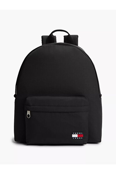 Tommy Hilfiger Ανδρικό μαύρο σακίδιο πλάτης με λογότυπο μάρκας, κατάλληλο για...