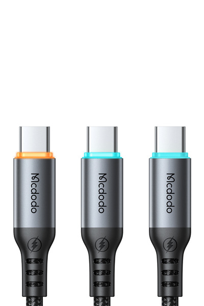 Mcdodo CA-2040 Type-c Type-c 100W PD Hızlı E-Marker Çipli Örgü Poweroff Kablo 1.2m Siyah