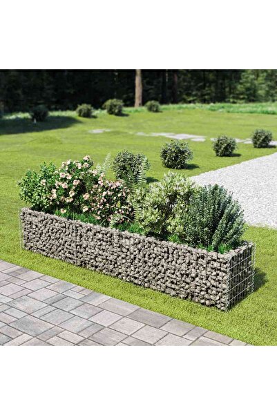 vidaxl Gabion Raised Bed Galvanised Steel 270x50x50 cm