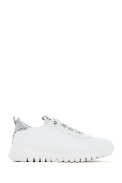 Derimod Kadın Beyaz Bağcıklı Spor Ayakkabı, Deri Sneaker 26PFD500718