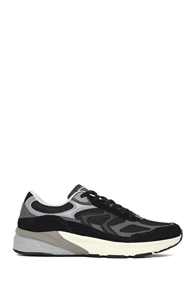 Derimod Erkek Siyah Kalın Tabanlı Bağcıklı Deri Sneaker 26SFD696814