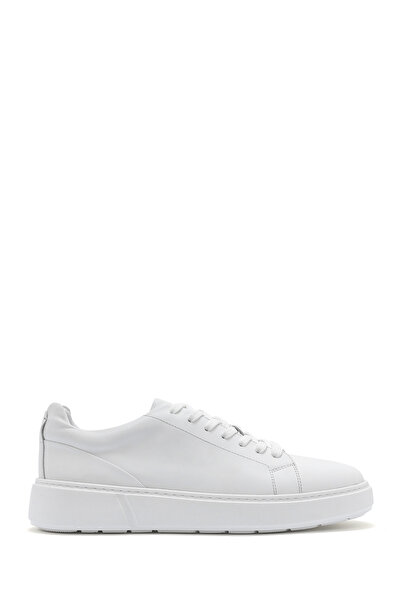Derimod Erkek Beyaz Bağcıklı Kalın Tabanlı Spor Ayakkabı, Deri Sneaker 26SFD6...