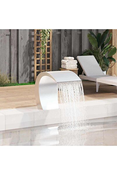 vidaxl Garden Waterfall Pool Fountain Stainless Steel 45x30x60 cm