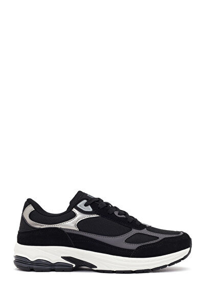 Derimod Erkek Siyah Kalın Tabanlı Bağcıklı Sneaker 26SFD696514