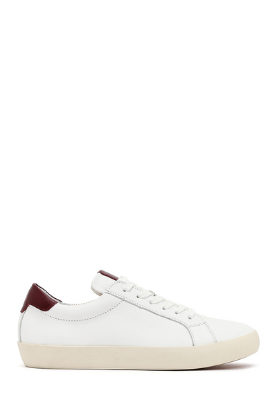 Derimod Kadın Beyaz Bağcıklı Spor Ayakkabı, Deri Sneaker 26PFD371318