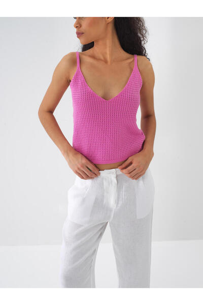Xint Kadın Pembe Pamuk Dokulu Regular Fit Bluz