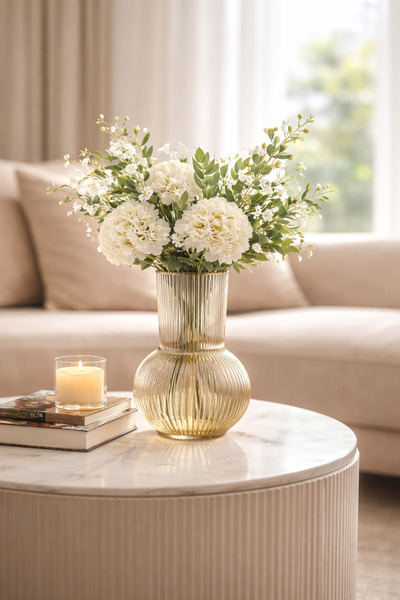 ANGDESİGN Διακοσμητικό Γυάλινο Βάζο Σειρένα Μπαλ 18 εκ. •• Βάζο Διακόσμησης Σ...