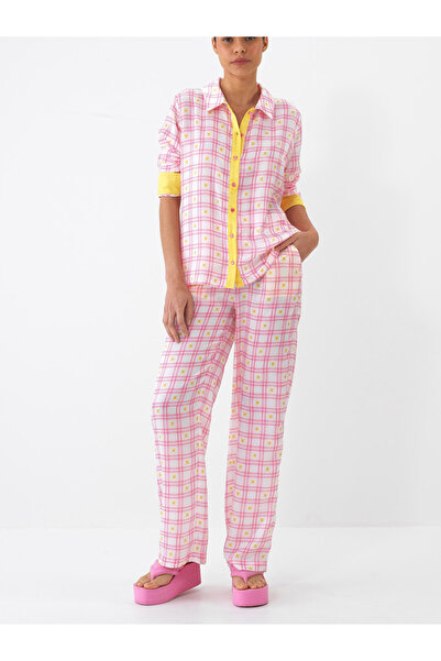 Xint Kadın Pembe Formunu Koruyan Regular Fit Pantolon