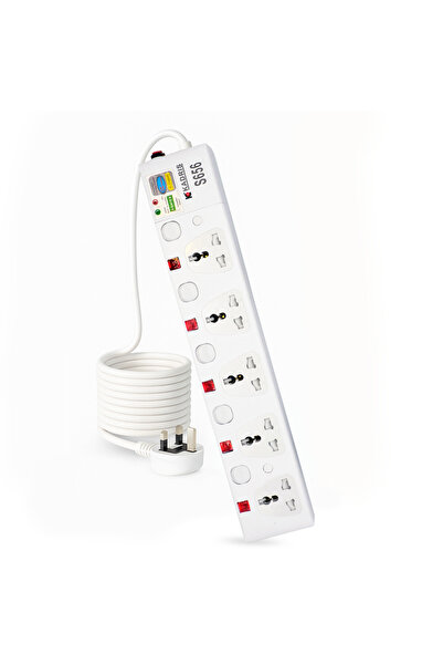 Kadris Heavy Duty Surge Protection Extension Cord 5 Way 5 Meter with ESMA app...