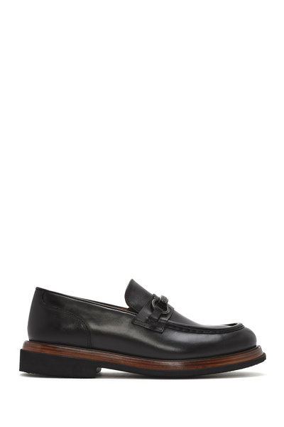Derimod Erkek Siyah Tokalı Deri Casual Loafer 25SFD722418