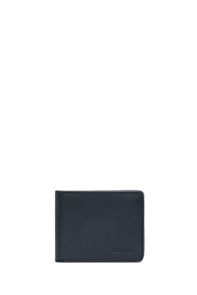 Derimod Men's Navy Blue Leather Wallet 000A2D3031Ft