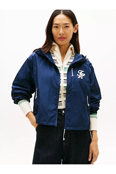 Tommy Hilfiger Women's Durable Thin Fabric Hooded Comfortable Fit Navy Blue J...