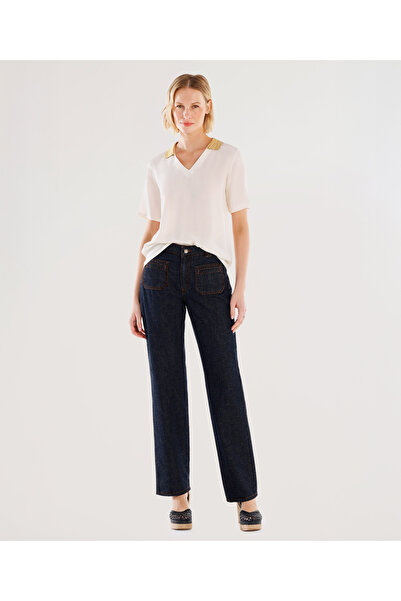 Knitwear Collar Short Sleeve Blouse