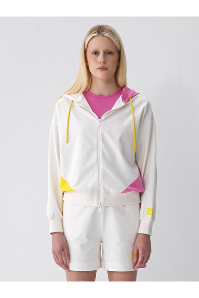 Xint Kadın Ekru Oversize Pamuklu Sweatmont