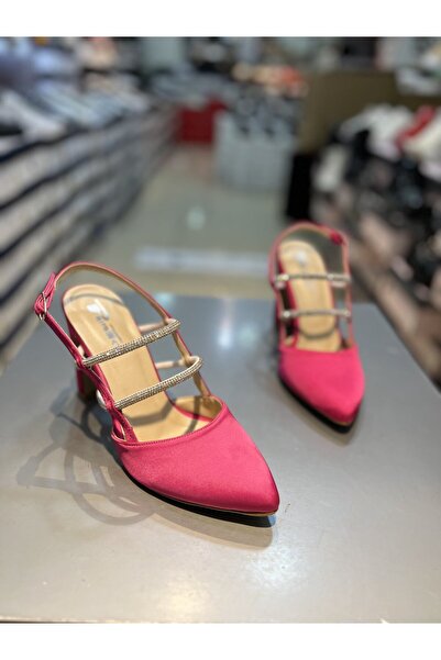 Hacıoğlu Ayakkabı Βραδινά παπούτσια με τακούνι Punto Satin Stone