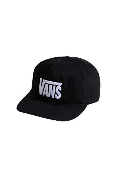 Vans 000W12BLK1-R قبعة سناب باك بشعار مطاطي باللون الأسود
