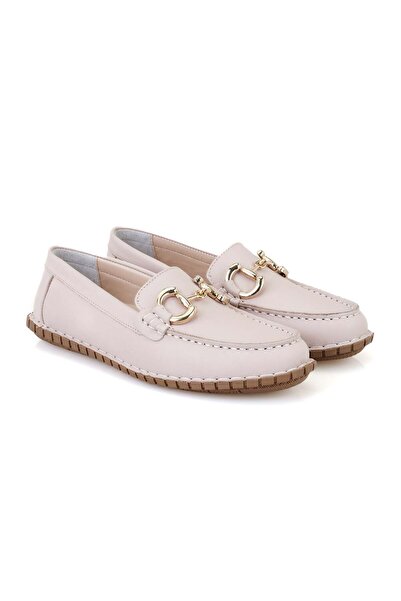 Desa Kadın Pudra Comfort Deri Loafer