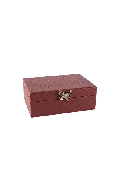 Mikasa Moor Claret Red Butterfly Handle Leather Box 25X18X9Cm