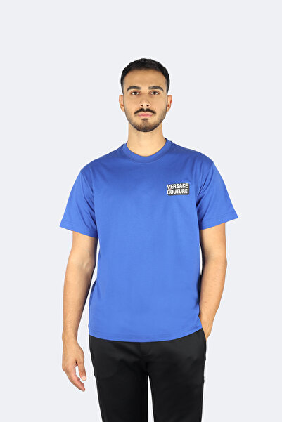 Versace Ανδρικό μπλουζάκι με κοντό μανίκι, στρογγυλή λαιμόκοψη και μοτίβο λογ...