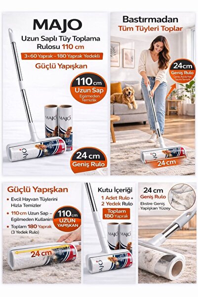 Majo Xxl Tüy Toplayıcı Rulo Ve 2 Yedek Rulo