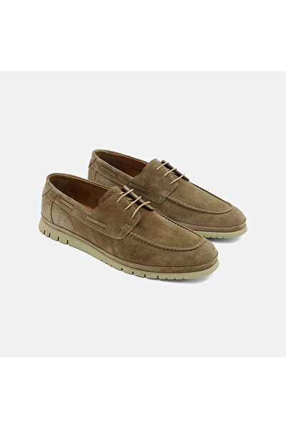 Desa Ανδρικό μοκασίνι με κορδόνια από βιζόν και σουέντ