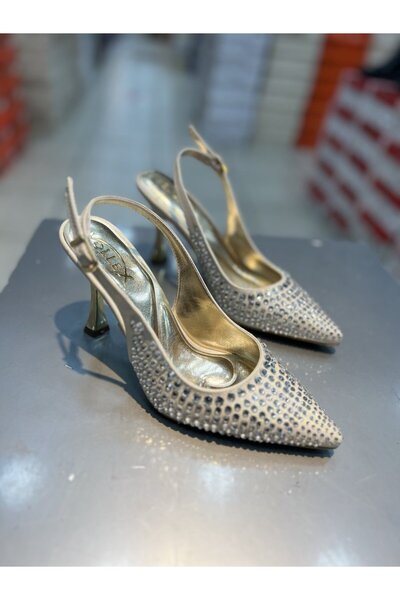 Hacıoğlu Ayakkabı Γυναικεία κομψά παπούτσια με τακούνι Vollex Stoned Imported...