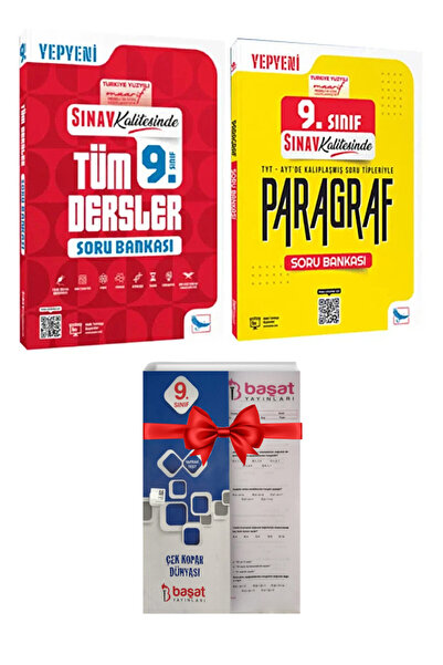 Sınav Yayınları 9. Sınıf Tüm Dersler Soru Bankası+ Paragraf Soru Bankası+ Baş...