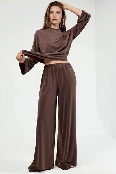 Hiccup BUSEM Pantaloni drepți cu talie elastică