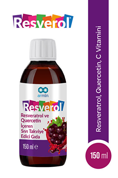 Resverol Resveratrol, Quercetin Ve C Vitamini Içeren Sıvı Takviye Edici Gıda 150 ml