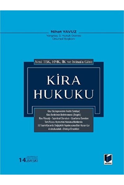 Adalet Yayınevi Kira Hukuku / Nihat Yavuz / Adalet Yayınevi / 9786052648186