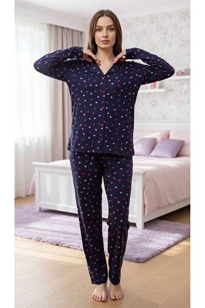 GİYDİNGİYDİN Σετ πιτζάμες με μακρυμάνικο καρδιά